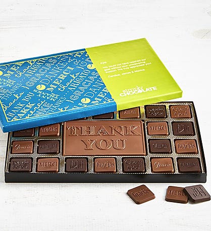 Simply Chocolate Thank You Personalized  Box
